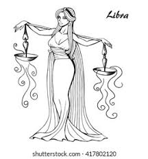 Zodiac Illustration Libra Zodiac Sign Beautiful Stock Vector Royalty Free 417802120