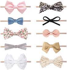 Amazon Com Baby Girl Headbands And Bows Newborn Infant Toddler Nylon Hairbands Hair Accessories By Littlejojo Baby