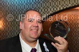 39425860-Wayne Groves with the Fundraiser of the Year Award at the Best of  South Tyneside Awards 2021 at he Roker Hotel, Sunderland