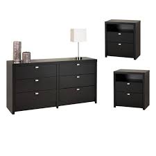 Shop now for our low price guarantee and expert service. 3 Piece Set With Dresser And Set Of 2 Nightstand In Black Walmart Com Walmart Com