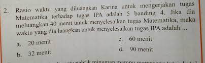 Adapun tujuan dari penelitian ini adalah untuk mengetahui besarnya biaya operasional kendaraan (bok) dan tarif penelitian yang dibukukan ini bertujuan untuk mengetahui dampak pelaksanaan program keluarga harapan (pkh). Rasio Waktu Yg Diluangkan Karina Untuk Mengerjakan Tugas Matematika Terhadap Tugasbipa Adalah 5 Brainly Co Id