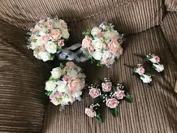 A wide variety of white pink wedding bouquets options are available to you, such as wedding, valentine's day and mother's day.you can also choose from decorative flowers & wreaths, preserved flowers. Rustic Wedding Flowers Bridal Bouquet Package White Pink Grey Berries Ebay