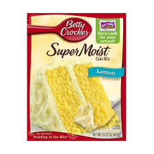 Betty Crocker Super Moist Lemon Cake Mix 15 25 Oz Lemon Cake Mixes Moist Lemon Cake Cake Recipes