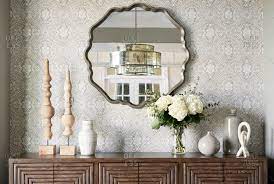 Shop our best selection of sideboards & buffets to reflect your style and inspire your home. Dining Room Buffet With Mirror Above And Chandelier In The Reflection Stock Photo Offset