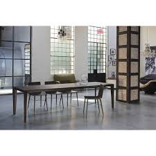 Table basse design italien années 70 acier chromé & marbre de carrare. Table Repas Bois Design Italien Rectangulaire Allonges Modele Senso