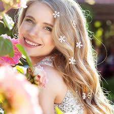 SassyTouch 10 Pcs Small Pearl Flower Hair Clips with Daisy, Sweet Bangs  Hair Jaw Clips Hair Clip Price in India