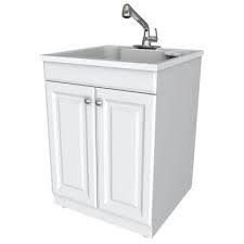 Check spelling or type a new query. Glacier Bay All In One 24 In X 24 2 In Plastic Laundry Sink And Wood Cabinet In White With Non Metallic Pull Out Faucet In Chrome Lt2036wwhd The Home Depot Laundry Sink Laundry Mud Room