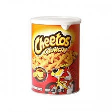 Cheetos crunchy cheese flavored snacks are packed full of flavor and crunch. Cheetos Crunchy Canister 120g