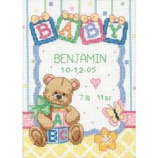 Browse by theme and level to find the design of your dreams! Dimensions Counted Cross Stitch Kit Baby Blocks And Teddy Bear Birth Record Personalized Baby Gift 14 Count White Aida 5 X 7 Buy Online In Botswana At Botswana Desertcart Com Productid 13622807