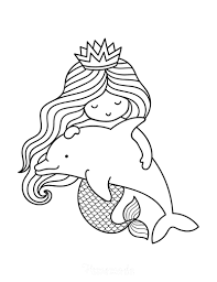 Mermaid coloring book with beautiful anime manga fantasy coloring page designs for hours of. 57 Mermaid Coloring Pages Free Printable Pdfs