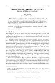 Youth unemployment in malaysia : Https Mjes Um Edu My Article Download 2832 1007