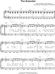 Download and print in pdf or midi free sheet music for the scientist by coldplay arranged by elephants_give_me_drinks for piano (solo). Coldplay The Scientist Sheet Music Easy Piano Piano Solo In D Minor Transposable Download Print Sku Mn0061161