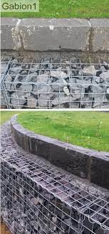 Gabion Wall With Stone Capping Detail Http Www Gabion1 Co Nz Yard Landscaping Garden Retaining Wall Gabion Wall