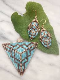 Handmade Miyuki Pendant And Earring Boncuk Boncuk Isi Teknikleri Boncuk Isi