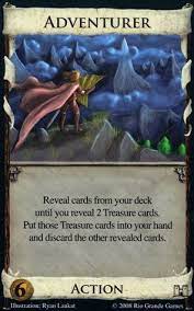That's +4 cards and +2 buy, and it only costs 5, which is a bargain. Adventurer Dominion Card Game Wiki Fandom