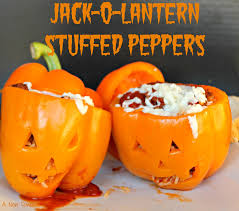 Halloween Dinner Idea Jack O Lantern Stuffed Peppers A New Dawnn