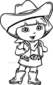 Download these free printable coloring sheets and help dora and her friends solve the puzzles or overcome the obstacles as you move ahead on your adventure trip. Dora The Explorer Cowboy Coloring Page Dora The Explorer Cowboy Coloring Page Wecoloringpage Admin Http W Coloring Pages Dora Coloring Dora Explorer