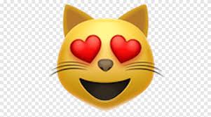 Emoji Domain القلب ابتسامة القط Emoji وجه خلفية كمبيوتر Png