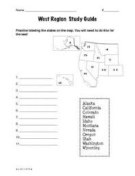 Maybe you would like to learn more about one of these? West Region Regions Of The United States This Is A 2 Page Study Guide It Includes One Page To Help Your S Study Guide States And Capitals State Abbreviations