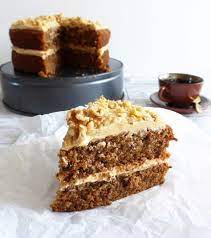 Coffee And Walnut Cake With Coffee Cream Cheese Buttercream Frosting Recipe Coffee And Walnut Cake Walnut Cake Cake Recipes