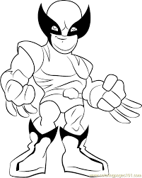 Wolverine, jean grey, mystique, storm, magneto, professor xavier and more and more. Wolverine Coloring Page For Kids Free The Super Hero Squad Show Printable Coloring Pages Online For Kids Coloringpages101 Com Coloring Pages For Kids