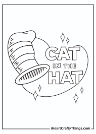 By amanda (post) pertl @ coloring pages, dr. Printable Cat In The Hat Coloring Pages Updated 2021