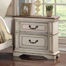 Each piece features artisan applied imperfections and distressing, suggesting a graceful sense of age. Chateau Nightstand Largo Furniture Furniture Cart