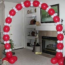 Red Black And White Balloon Arch Red White Arch Black And White Balloons Balloon Archway White Balloons