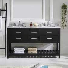 Legion furniture wlf6020 24 in. Caroline Estate 60 Md 2260 Wmsq Es Nm Double Bathroom Vanity In Espresso With Marble Top And Square Sink Double Bathroom Vanity Bathroom Furniture Bathroom Vanity