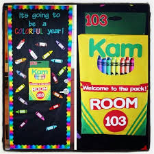 Crayon Theme Door Crayon Themed Classroom Art Classroom Classroom Themes