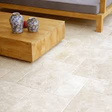 Walnut 4x4 tumbled travertine floor backsplash 9 piece pack. Ivory Travertine Tile Collection