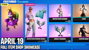 Click an item to view more information about it, including when it was last seen and what set it belongs to. April 19 2021 Fortnite Item Shop Fortnite Battle Royale Youtube