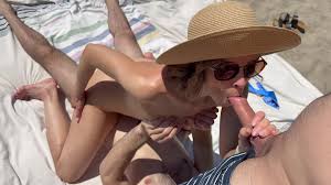 This stunning housewife gives her husband and his friend blowjobs on a  public beach. - Videos - djav tube the best premium porn