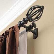 Better Homes And Gardens 3 4 Cage Drapery Double Rod Kit 42 120 Venetian Black Walmart Com Better Homes And Gardens Drapery Rods Hardware Curtain Style