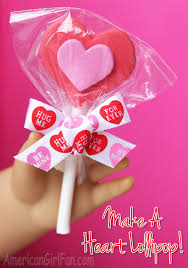 Here's how to make this deliciously cute, flower pop card. Doll Food Craft Make A Valentine S Day Heart Lollipop Americangirlfan