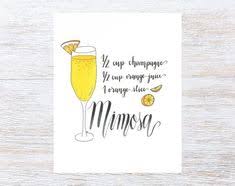 Digital Instant Download 3 Sizes 4x6 5x7 8x10 Mimosa Etsy In 2021 Mimosa Drink Cocktail Book Diy Drinks