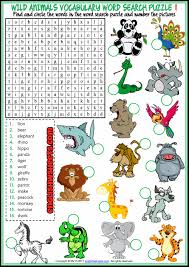 The second of our african animal word search puzzles contains only 12 animals and is suitable for younger children. Animals Esl Printable Word Search Puzzle Worksheets