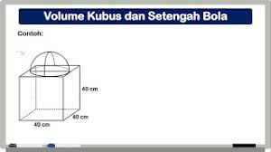Kelas ix / 9 smp) cara mudah menghitung volume dan luas permukaan balok rumus volume dan luas permukaan bangun ruang kubus, mudah!!! Volume Gabungan Kubus Dan Setengah Bola Youtube