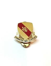 Us Army 4th Support Battalion Unit Crest Pin Insignia Strength Thru Support Army Challenge Coins Army Patches Us Army