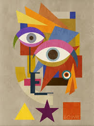 Bowie Bauhaus Five Monoprint Art Print Abstract Art Painting Cubism Art Art