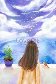 Pada gambar tersebut terlihat bunga tulip yang mekar dan tumbuh disamping bunga tulip merah. Cantik Gadis Kecil Yang Segar Langit Potong Lukisan Hutan Laut Gambar Unduh Gratis Imej 630015015 Format Jpg My Lovepik Com