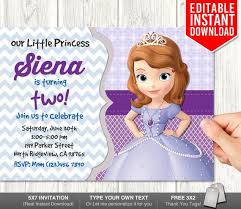 Here are two free invitations for inviting your royal party guests. Sofia The First Download Posted By Michelle Thompson