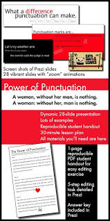 Punctuation Lecture Editing Handout Fun Punctuation Grammar Activity Ccss Teaching Writing Teaching Grammar Teaching