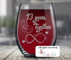 While the modern themes are textiles and furs. 13th Wedding Anniversary Wine Glass Husband Wife Anniversary Gift 13 Years Ebay