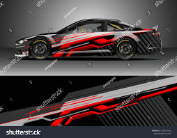 Car Decal Wrap Design Vector Graphic Abstract Stripe Racing Background Kit Designs For Wrap Vehicle Race Car Nascar Car R Car Decals Nascar Cars Dream Cars