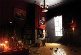 3d Scene Of An Artist S Room With Dramatic Lighting Modeling Textured And Lighting Dome In Maya Photoshop Dramatic Lighting Fireplace Home Decor