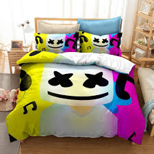 Parure De Lit Housse De Couette Fortnite Dj Marshmello Ensemble De Literie Pour Cadeau En 2020 Ensembles De Literie Housse De Couette Parure De Lit