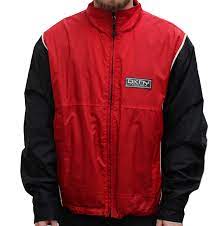 Vintage Dkny Tech Black Red Big Logo Bomber Jacket Size Xxl Roots