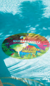 Margaritaville It S 5 O Clock Somewhere Pool Mat Frontgate Pool Mat Margaritaville Pool Decor