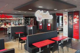 Kfc Mobilier Sur Mesure Restauration Rapide Groupe Lindera Restauration Rapide Mobilier Restaurant Restaurant Rapide